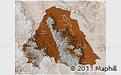 Physical 3D Map of Canatlan, lighten