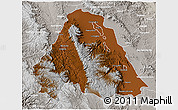 Physical 3D Map of Canatlan, lighten, semi-desaturated
