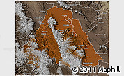 Physical 3D Map of Canatlan, semi-desaturated