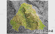 Satellite 3D Map of Canatlan, desaturated