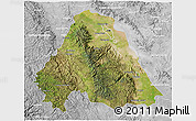 Satellite 3D Map of Canatlan, lighten, desaturated