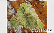 Satellite 3D Map of Canatlan, physical outside
