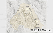 Shaded Relief 3D Map of Canatlan, lighten, semi-desaturated