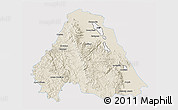 Shaded Relief 3D Map of Canatlan, single color outside