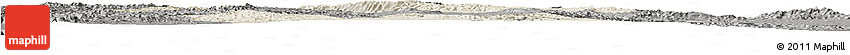 Shaded Relief Horizon Map of Canatlan, darken, semi-desaturated