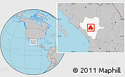 Gray Location Map of Canatlan, highlighted parent region