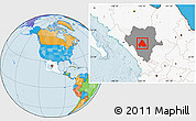 Political Location Map of Canatlan, highlighted country, highlighted parent region