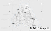 Silver Style Map of Canatlan, single color outside