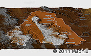Physical Panoramic Map of Canatlan, darken