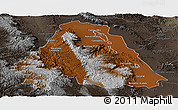 Physical Panoramic Map of Canatlan, darken, semi-desaturated