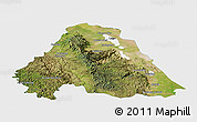Satellite Panoramic Map of Canatlan, single color outside