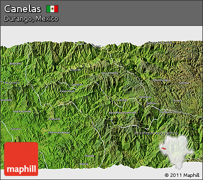 Satellite 3D Map of Canelas