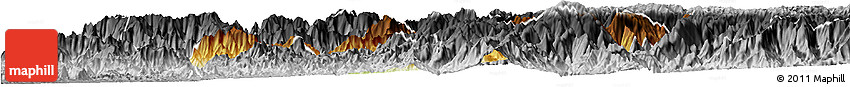 Physical Horizon Map of Canelas, desaturated