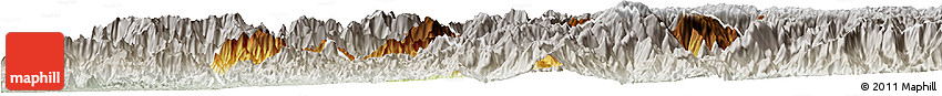 Physical Horizon Map of Canelas, lighten, semi-desaturated