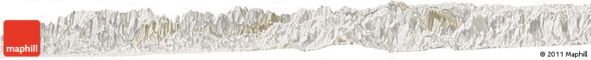 Shaded Relief Horizon Map of Canelas, lighten