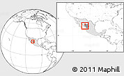 Blank Location Map of Canelas, highlighted country, highlighted parent region, within the entire country