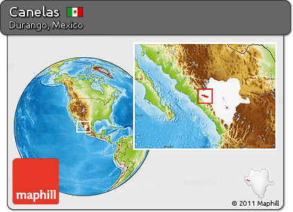 Physical Location Map of Canelas, highlighted parent region