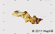 Physical Map of Canelas, cropped outside