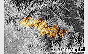 Physical Map of Canelas, desaturated