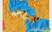 Physical Map of Canelas, political outside