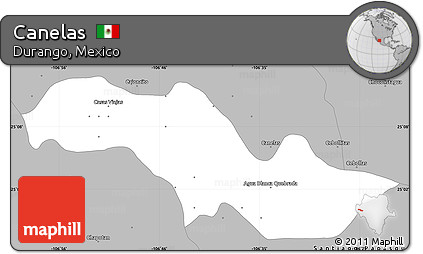 Gray Simple Map of Canelas