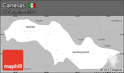 Gray Simple Map of Canelas