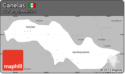 Gray Simple Map of Canelas