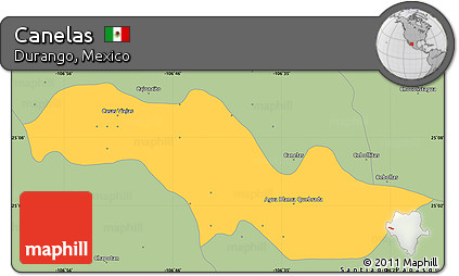 Savanna Style Simple Map of Canelas
