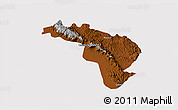 Physical 3D Map of Coneto de Comonfort, cropped outside