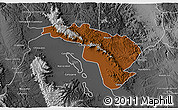 Physical 3D Map of Coneto de Comonfort, desaturated