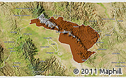 Physical 3D Map of Coneto de Comonfort, satellite outside