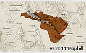 Physical 3D Map of Coneto de Comonfort, shaded relief outside