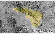 Satellite 3D Map of Coneto de Comonfort, desaturated