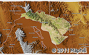 Satellite 3D Map of Coneto de Comonfort, physical outside
