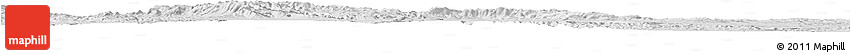 Silver Style Horizon Map of Coneto De Comonfort