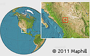 Satellite Location Map of Coneto de Comonfort