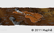 Physical Panoramic Map of Coneto de Comonfort, darken