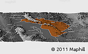 Physical Panoramic Map of Coneto de Comonfort, desaturated