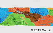 Physical Panoramic Map of Coneto de Comonfort, political outside