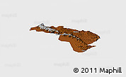 Physical Panoramic Map of Coneto de Comonfort, single color outside