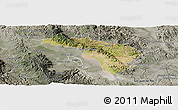 Satellite Panoramic Map of Coneto de Comonfort, semi-desaturated