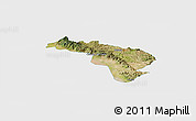 Satellite Panoramic Map of Coneto de Comonfort, single color outside