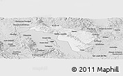 Silver Style Panoramic Map of Coneto de Comonfort
