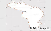Classic Style Simple Map of Coneto de Comonfort, cropped outside