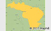 Savanna Style Simple Map of Coneto de Comonfort