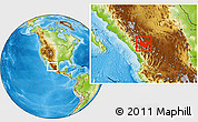 Physical Location Map of Durango