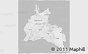 Gray 3D Map of Guanacevi, single color outside