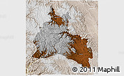 Physical 3D Map of Guanacevi, lighten