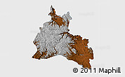 Physical 3D Map of Guanacevi, single color outside