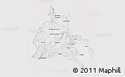 Silver Style 3D Map of Guanacevi, single color outside